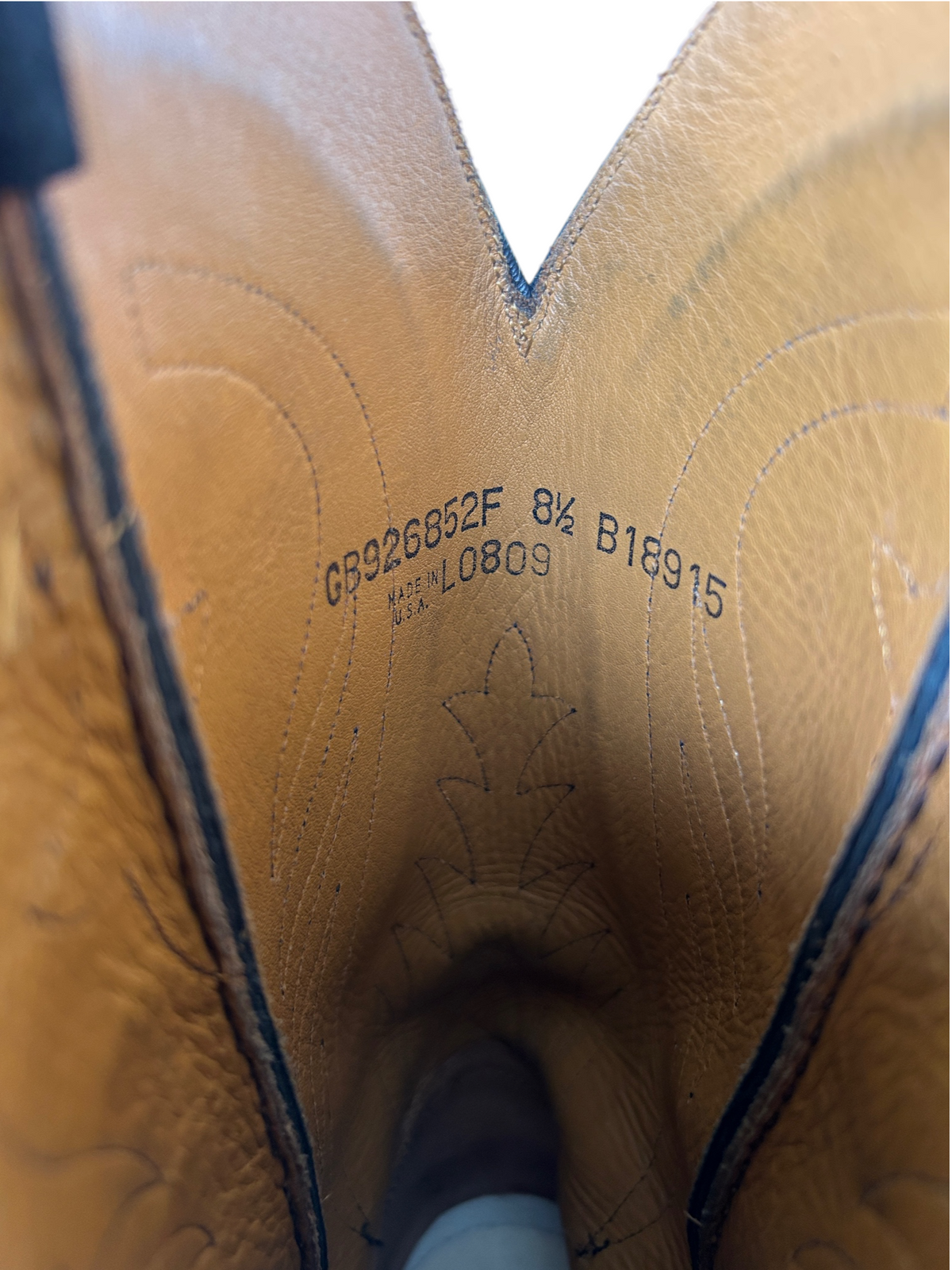 90s Lucchese Black Suede Western Cowboy Boots (8.5)