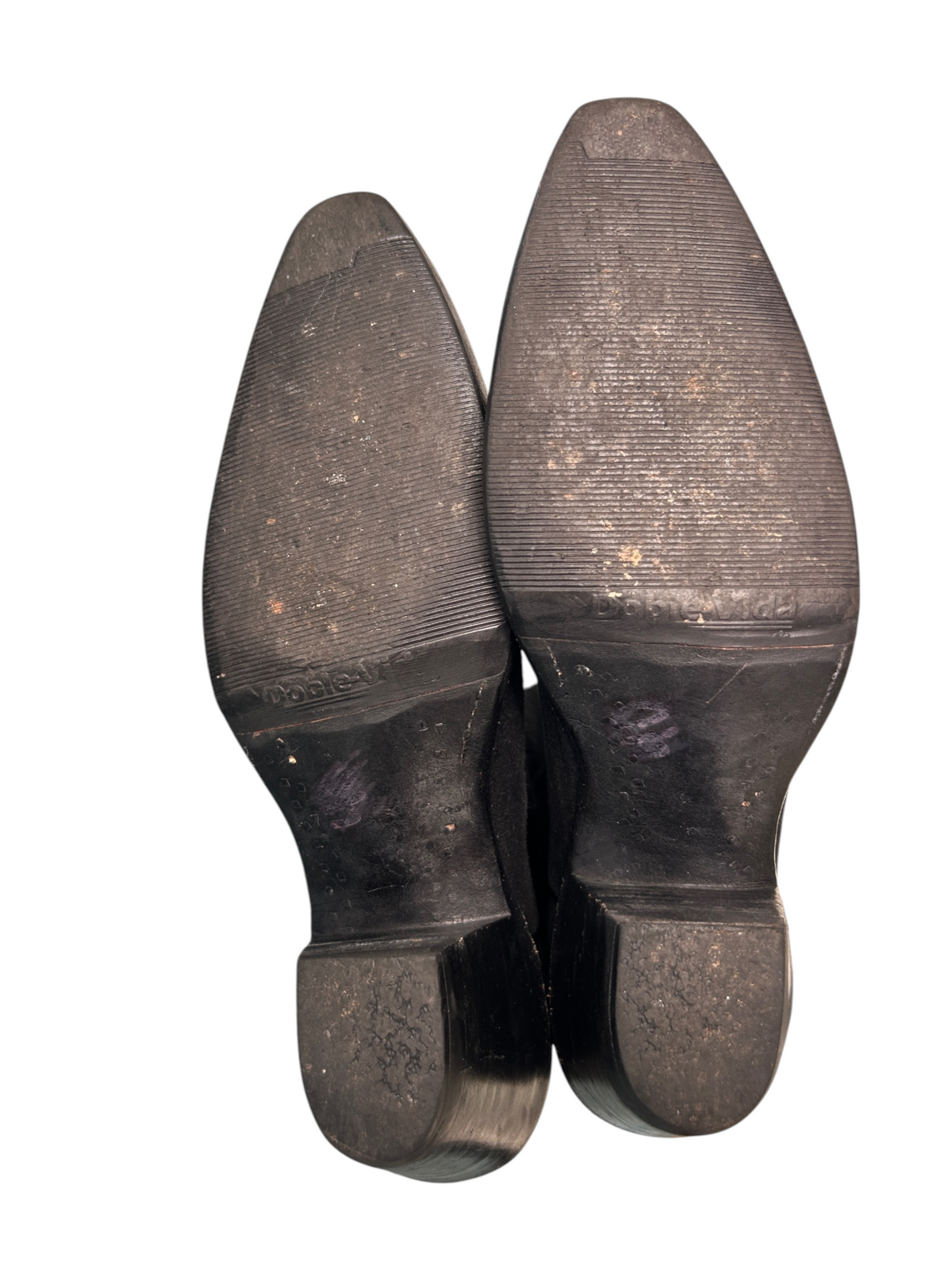 90s Lucchese Black Suede Western Cowboy Boots (8.5)